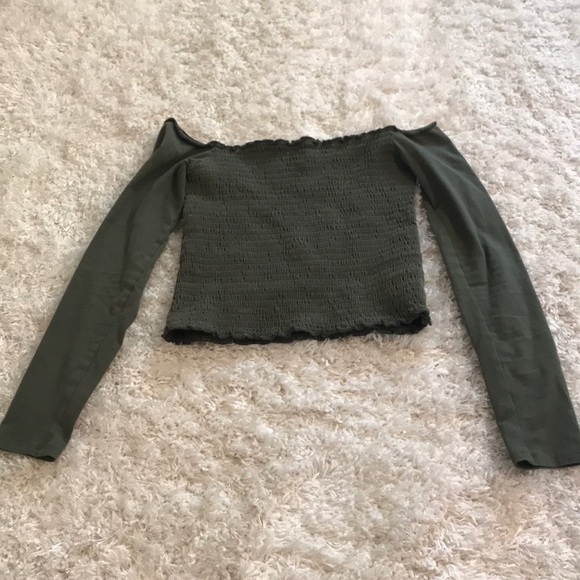 Off The Shoulder Long Sleeve Shirt - Picture 1 of 1